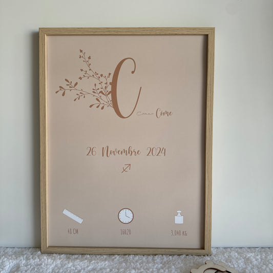 Affiche de naissance "Côme"