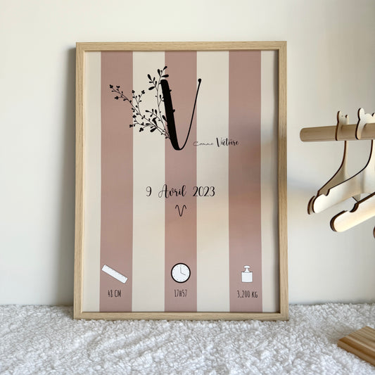 Affiche de naissance "Victoire"