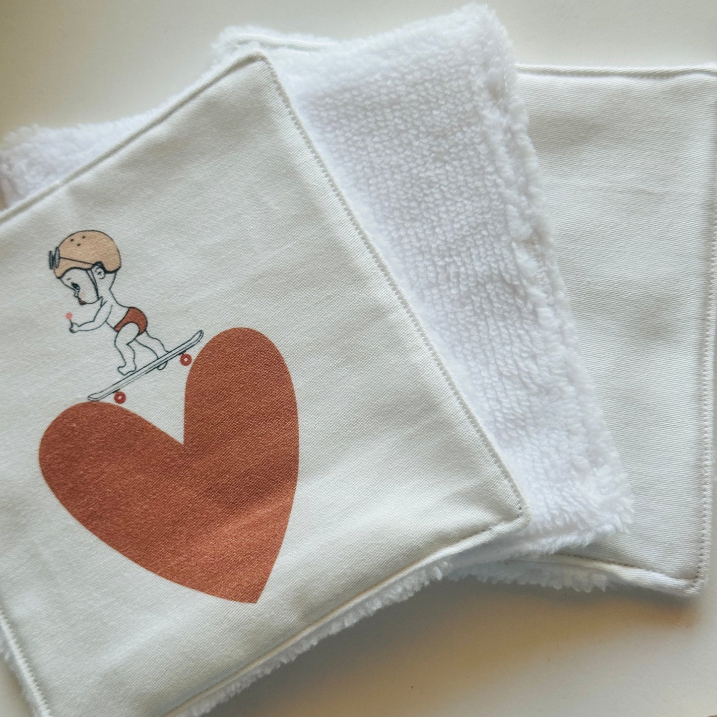 Lingettes réutilisables - Bébé skater