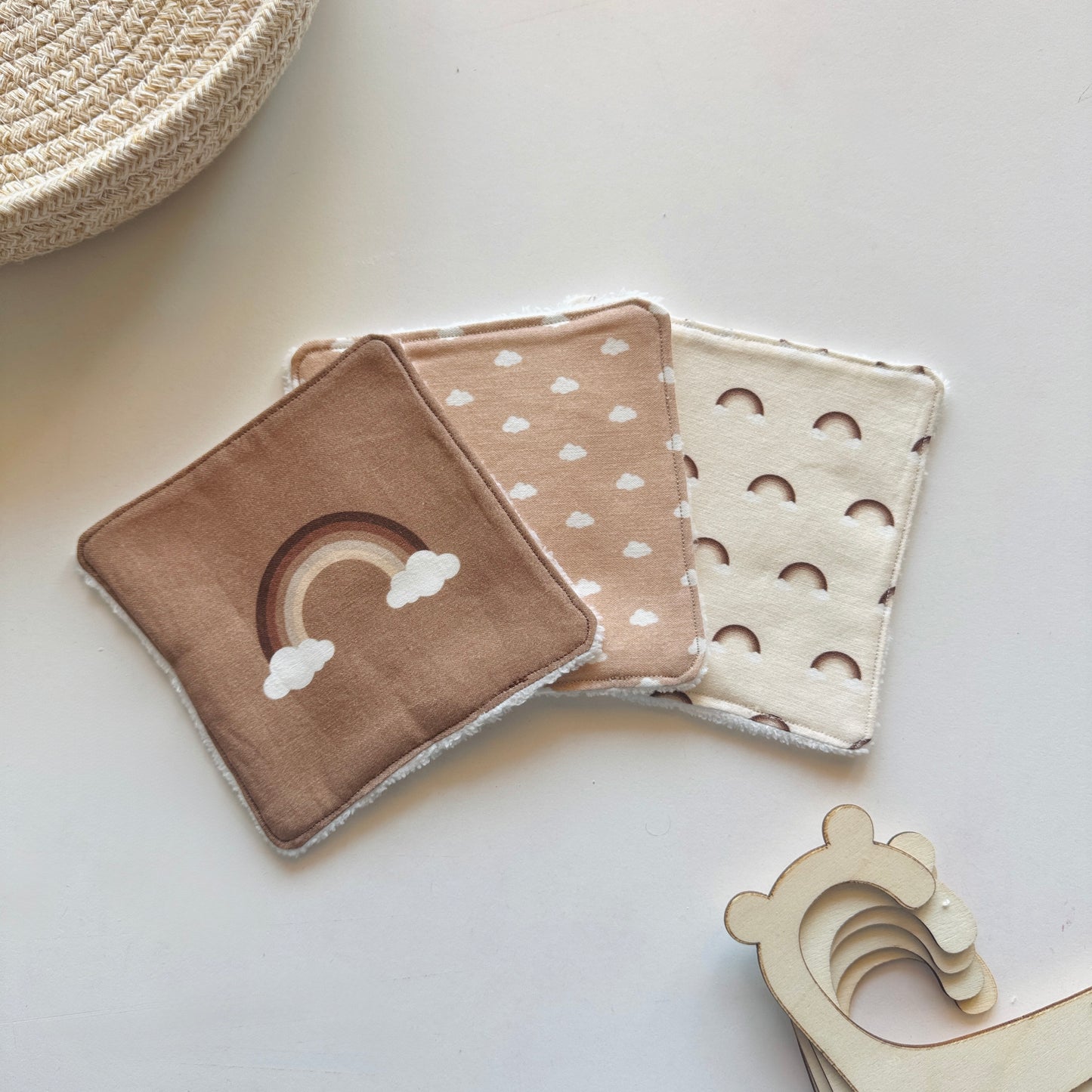 Lingettes réutilisables - Arc en ciel