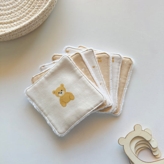 Lingettes réutilisables - Ourson