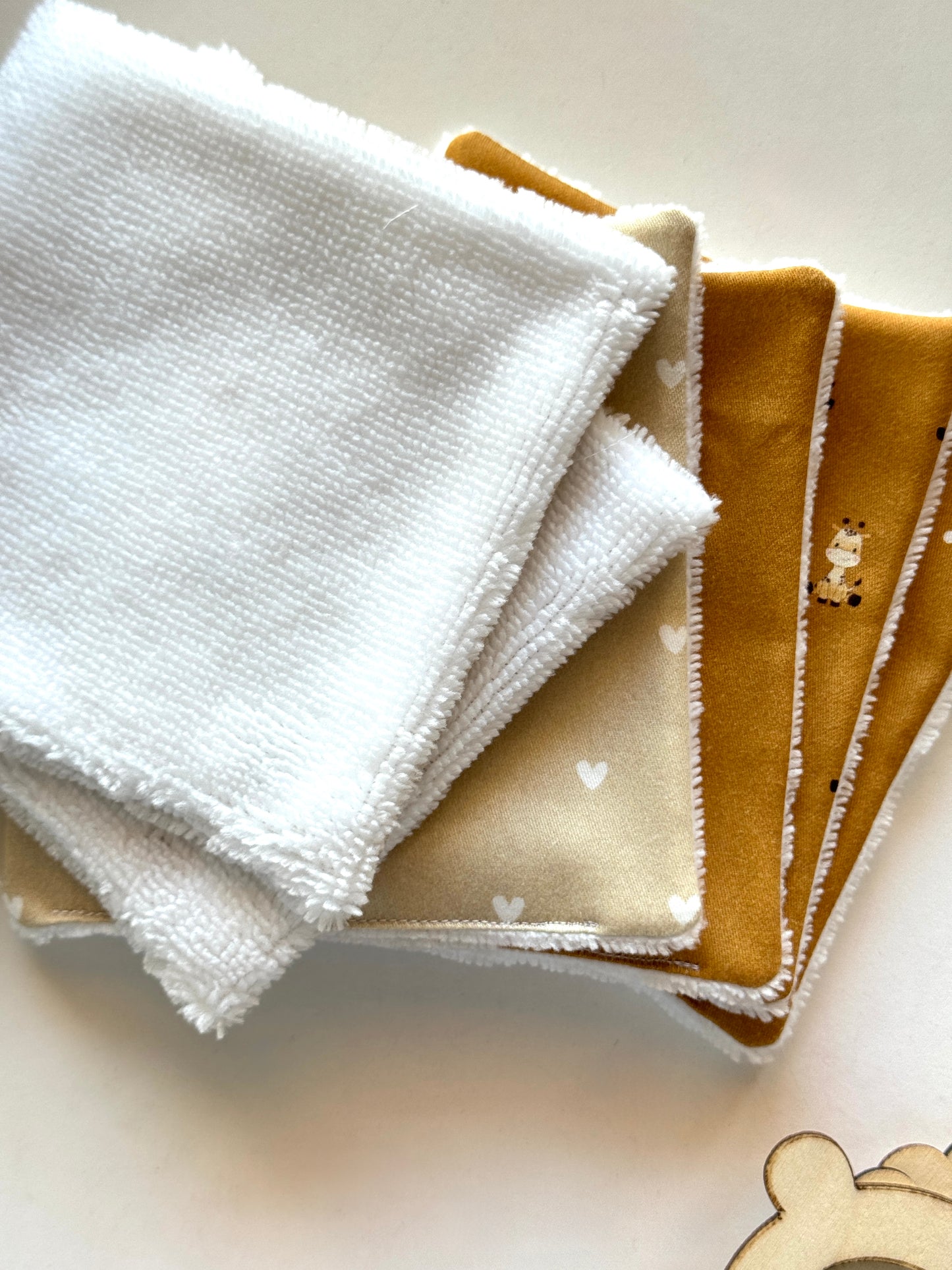 Lingettes réutilisables - Girafe