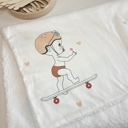 Couverture bébé Sherpa - Bébé skater