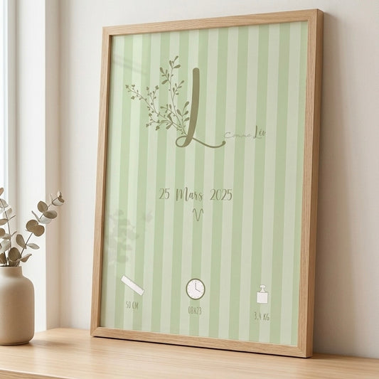 Affiche de naissance "Léo"